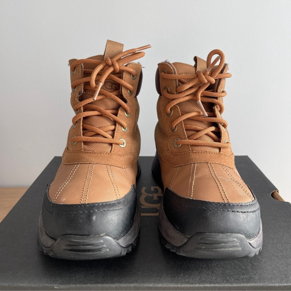 UGG boots Men's Emmett duck waterproof boot 7 brown Black Lace-Up ankle winter - Picture 3 of 12